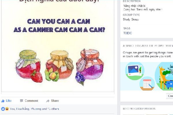 fanpage toeic mỗi ngày